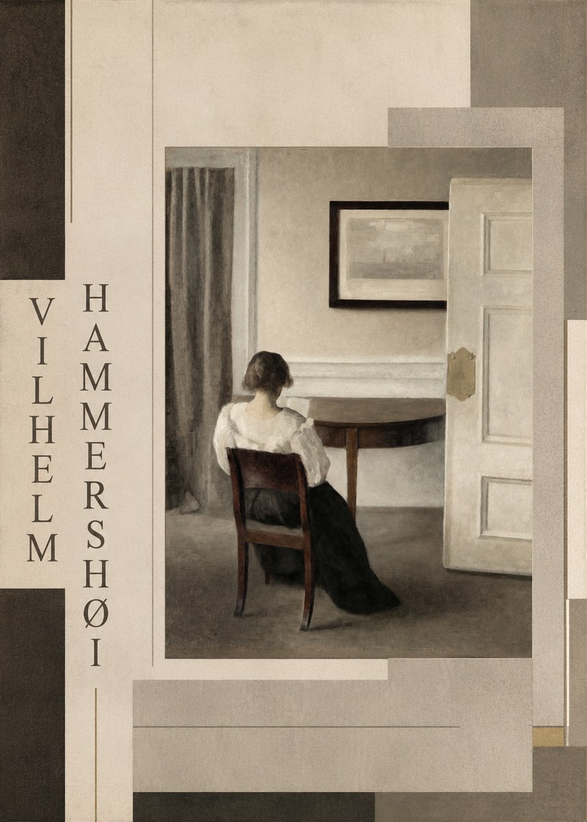Vilhelm Hammershøi Interior with a Woman, Strandgade 30 No4 - Plakát