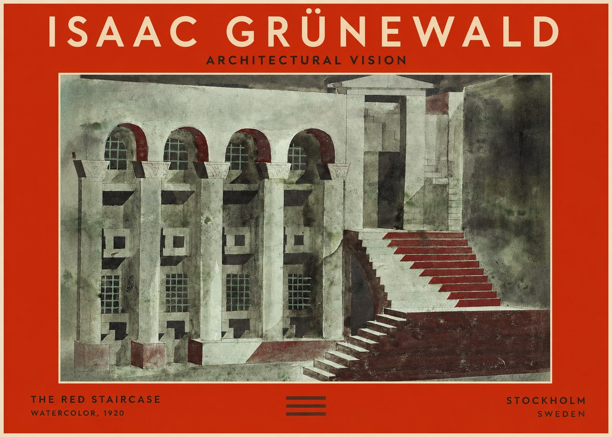 Isaac Grünewald The Steps of Silence No3 - Plakát