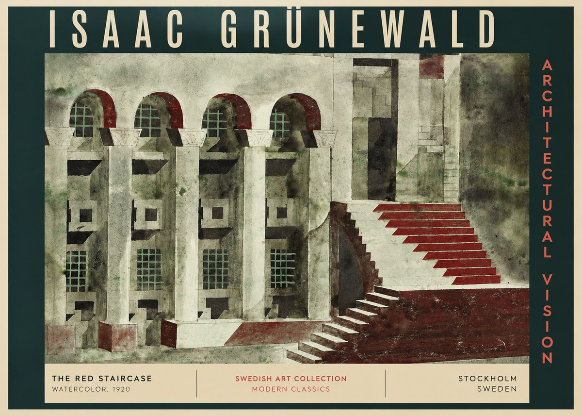 Isaac Grünewald The Steps of Silence No4 - Plakát