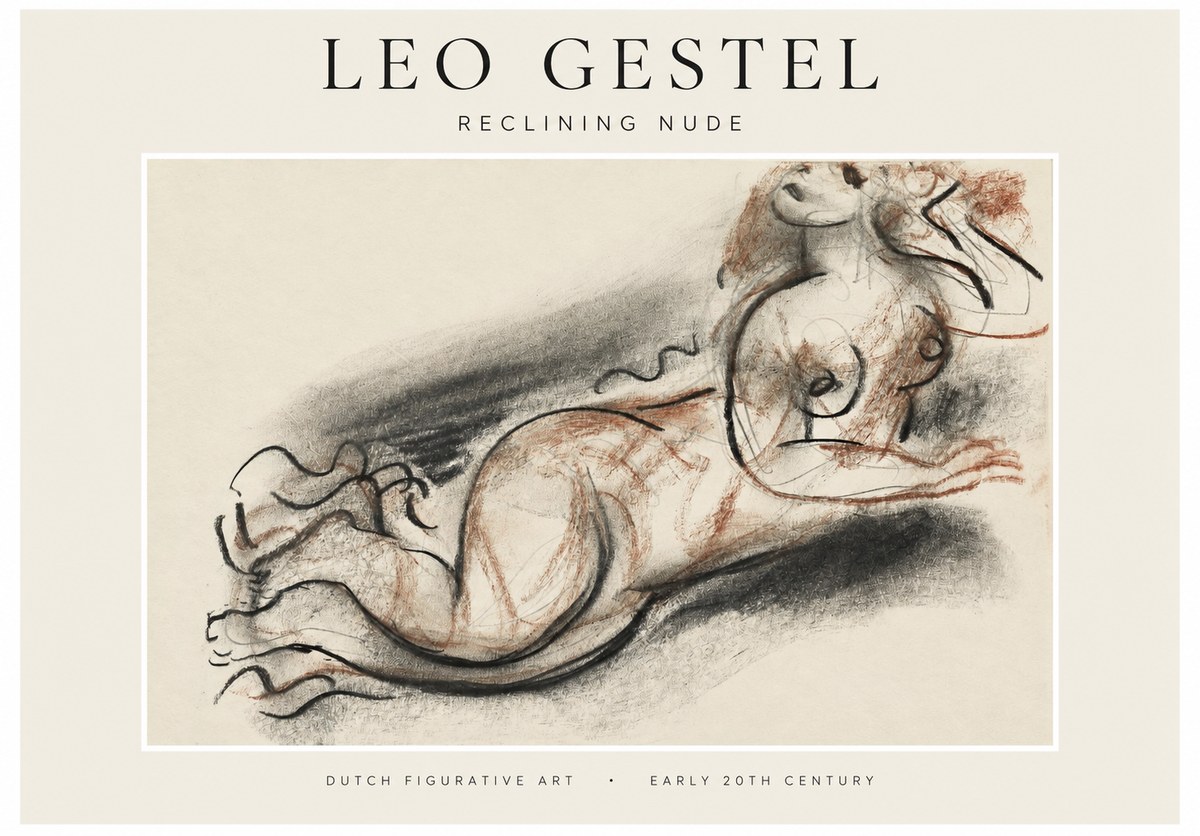 Leo Gestel Reclining Nude No1 - Plakát