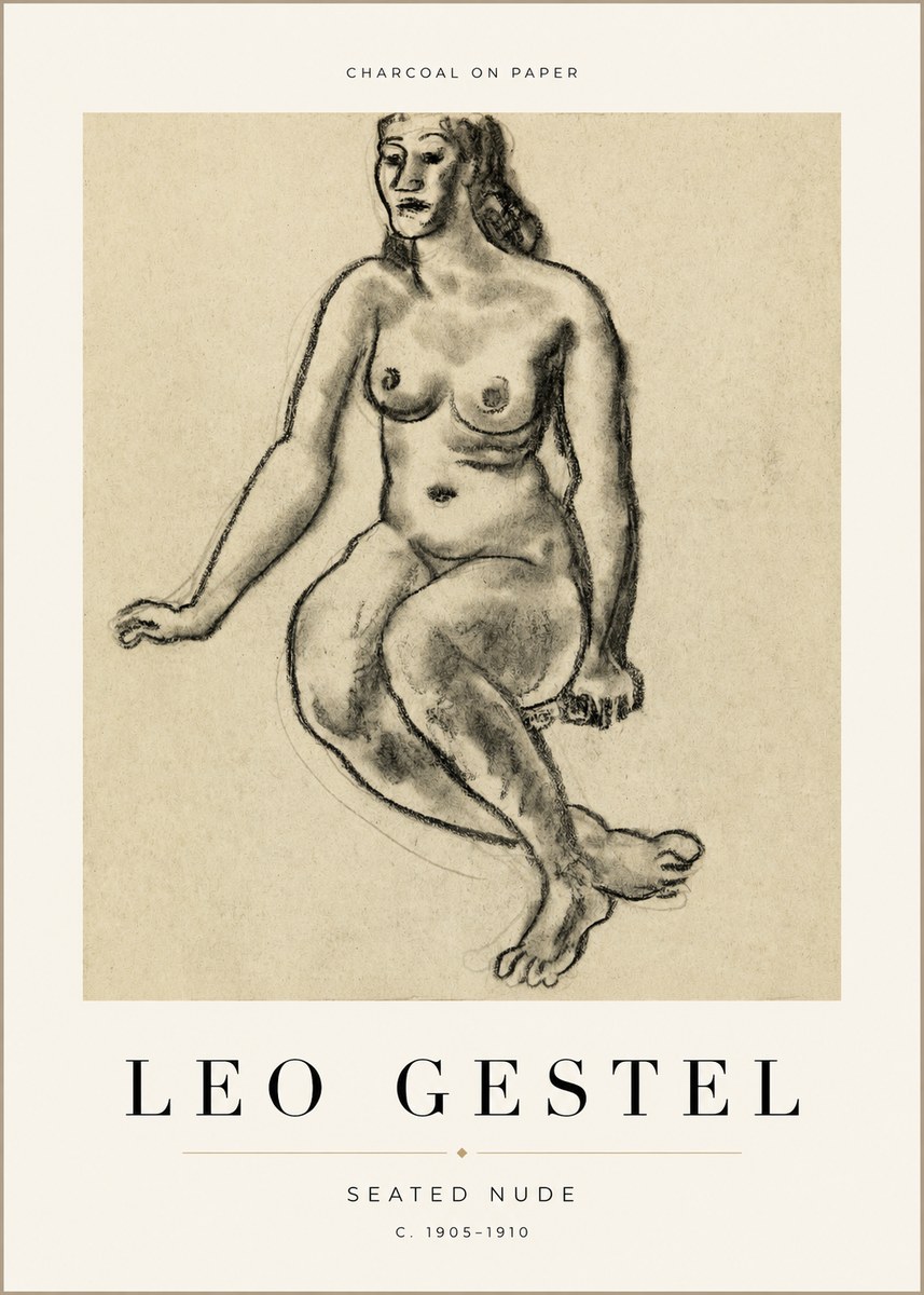 Leo Gestel Seated Nude No1 - Plakát