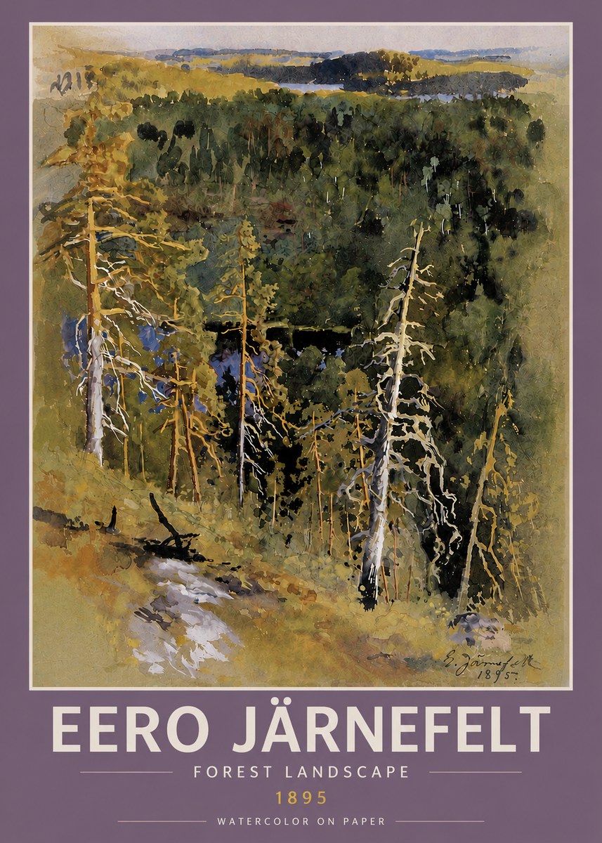 Eero Järnefelt Forest Landscape II No4 - Plakát
