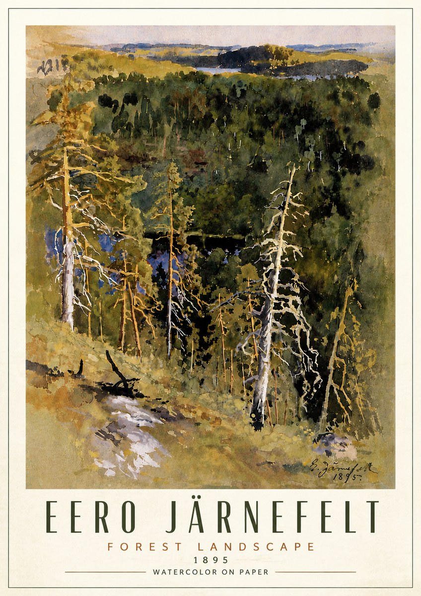 Eero Järnefelt Forest Landscape II No6 - Plakát