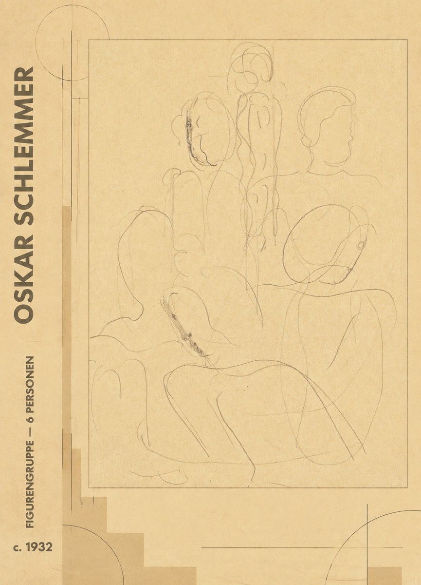 Oskar Schlemmer Figurengruppe - 6 Personen No5 - Plakát