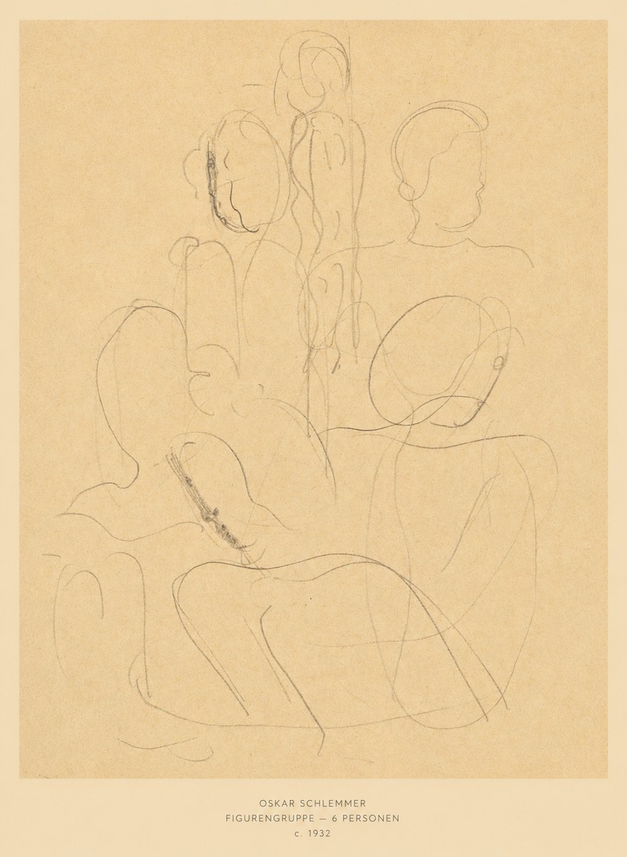 Oskar Schlemmer Figurengruppe - 6 Personen No6 - Plakát