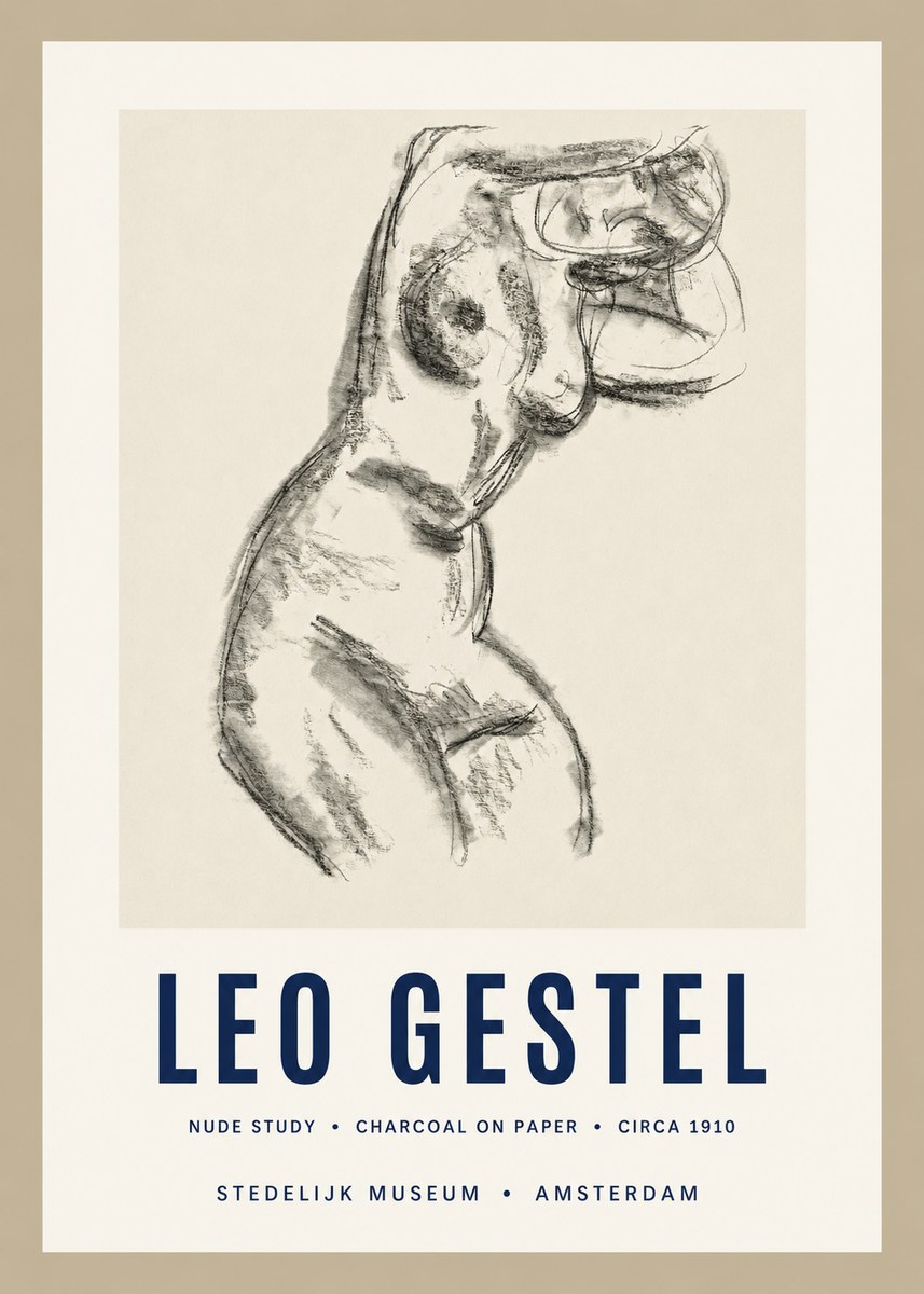 Leo Gestel Study of a Female Nude No3 - Plakát