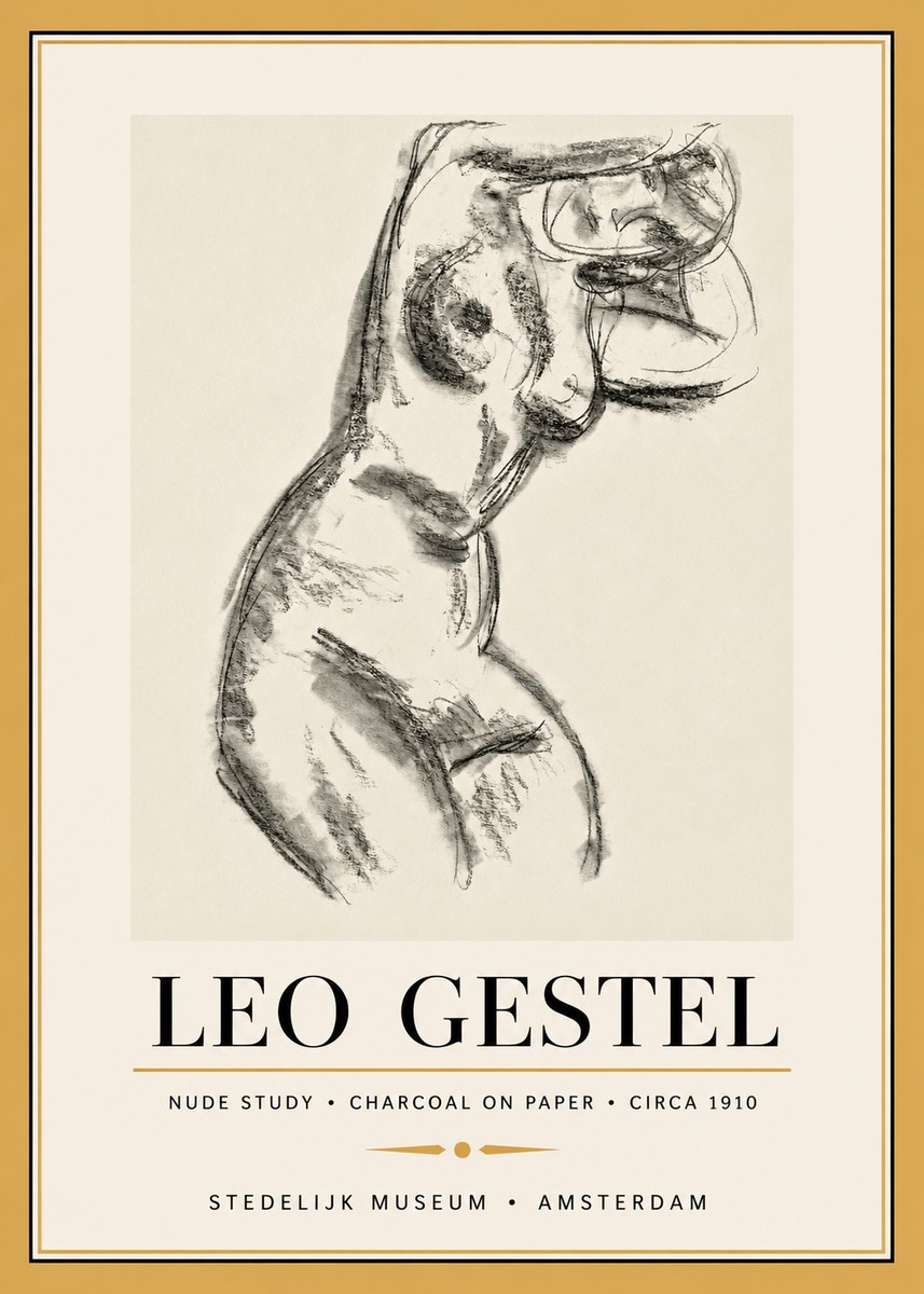 Leo Gestel Study of a Female Nude No5 - Plakát
