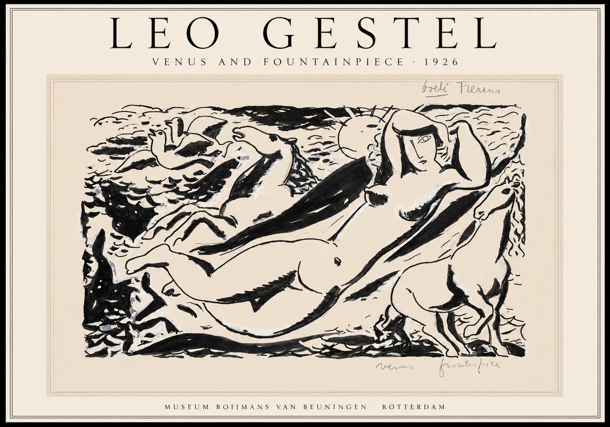 Leo Gestel Venus and Fountainpiece No1 - Plakát
