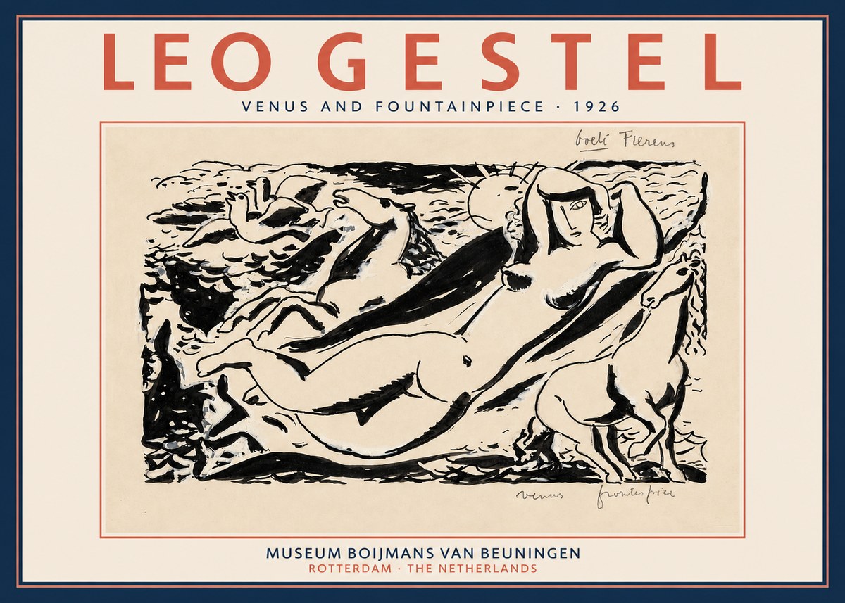 Leo Gestel Venus and Fountainpiece No2 - Plakát