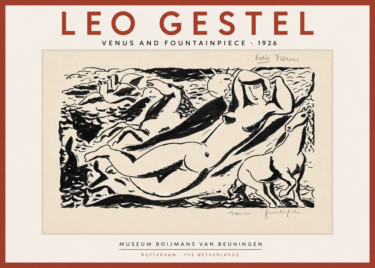 Leo Gestel Venus and Fountainpiece No4 - Plakát