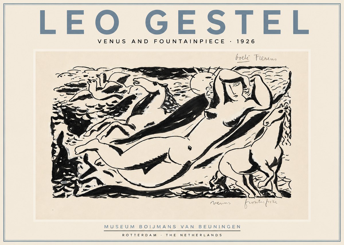 Leo Gestel Venus and Fountainpiece No5 - Plakát