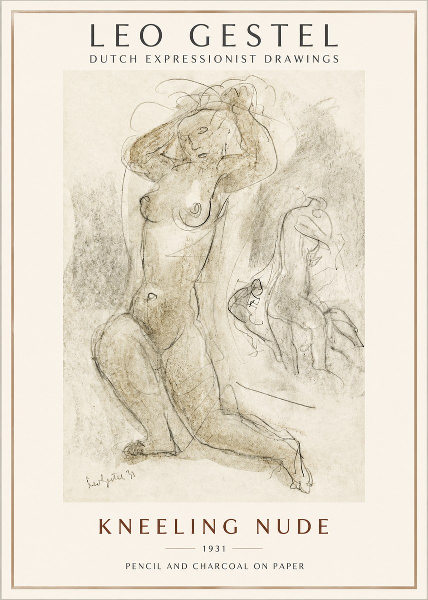 Leo Gestel Kneeling Nude No2 - Plakát