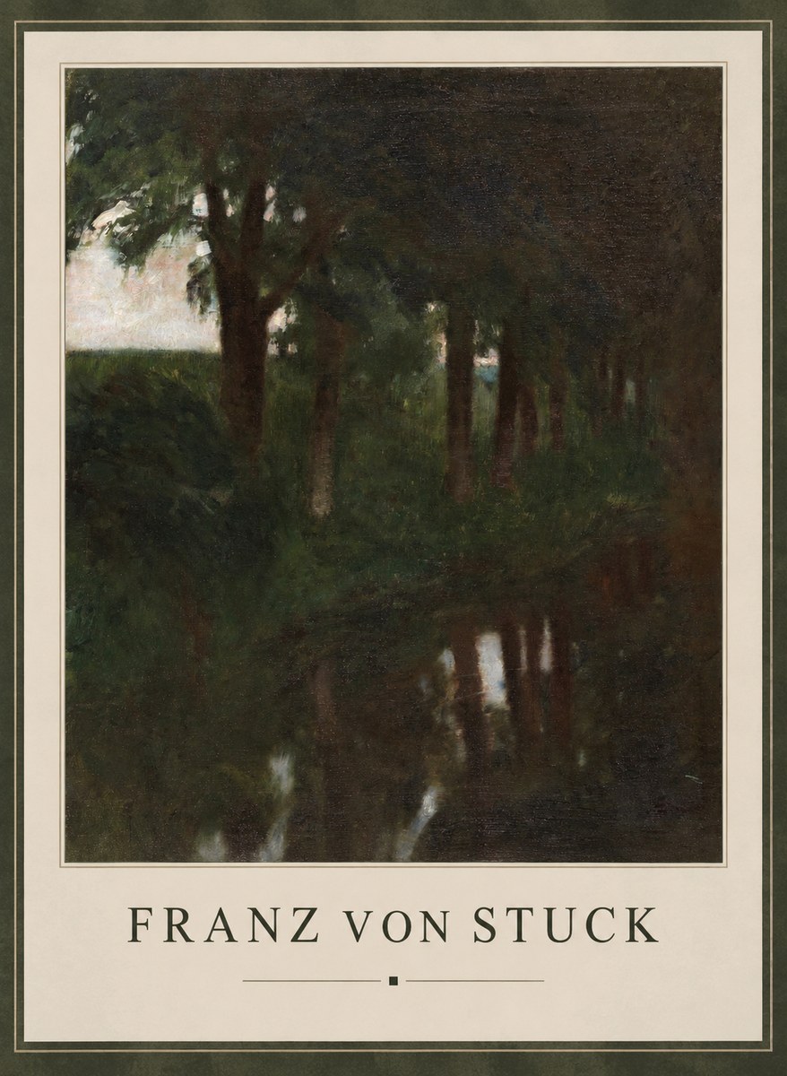Franz von Stuck Woodland Reflections No1 - Plakát