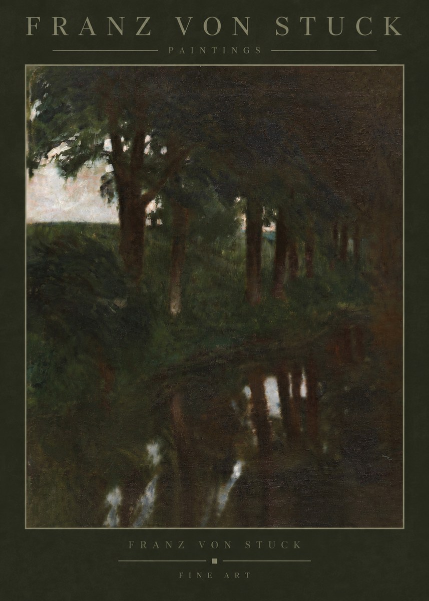 Franz von Stuck Woodland Reflections No5 - Plakát