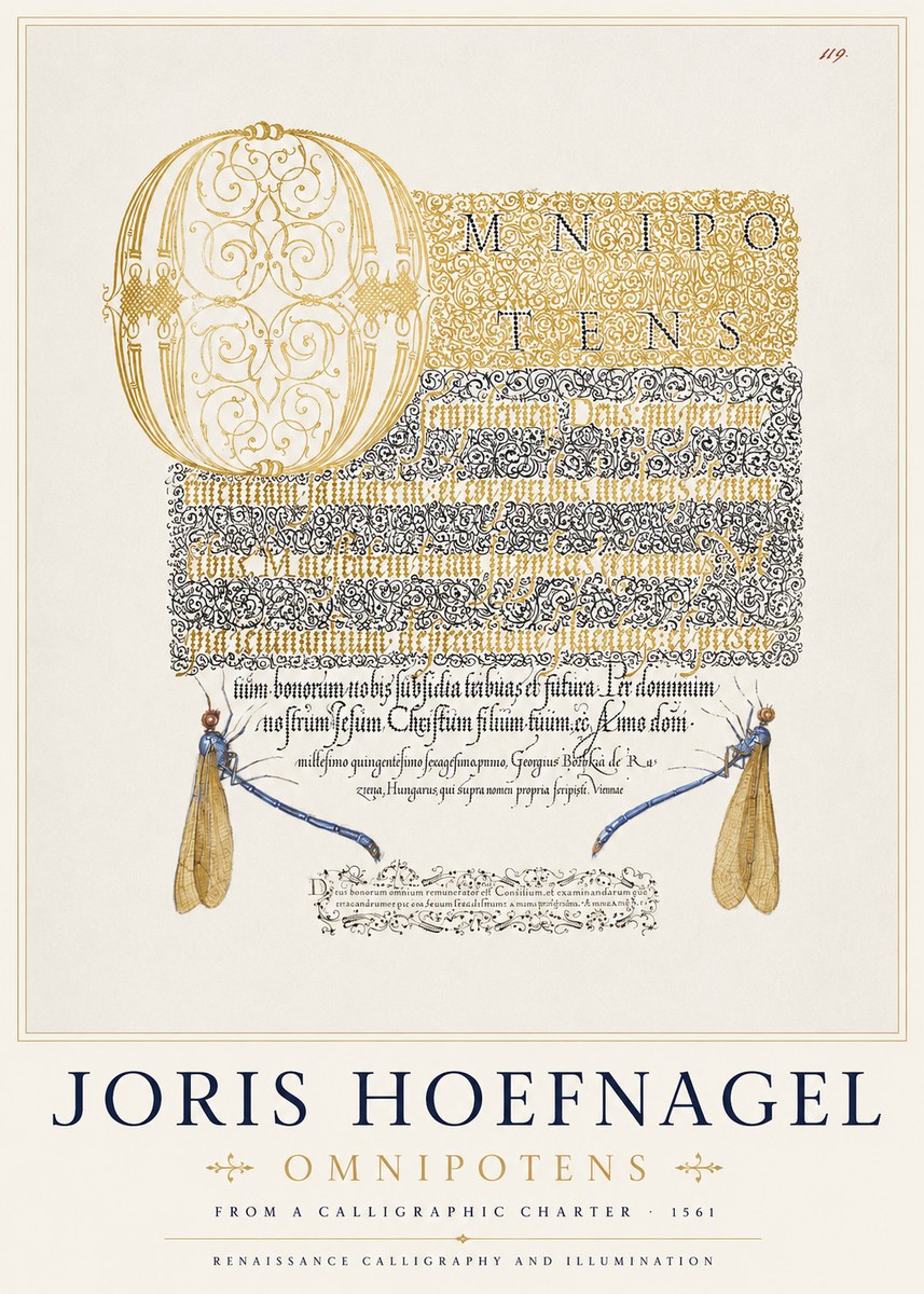 Joris Hoefnagel Omnipotens No1 - Plakát