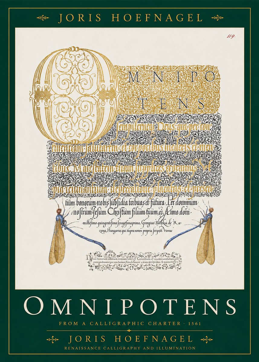 Joris Hoefnagel Omnipotens No2 - Plakát