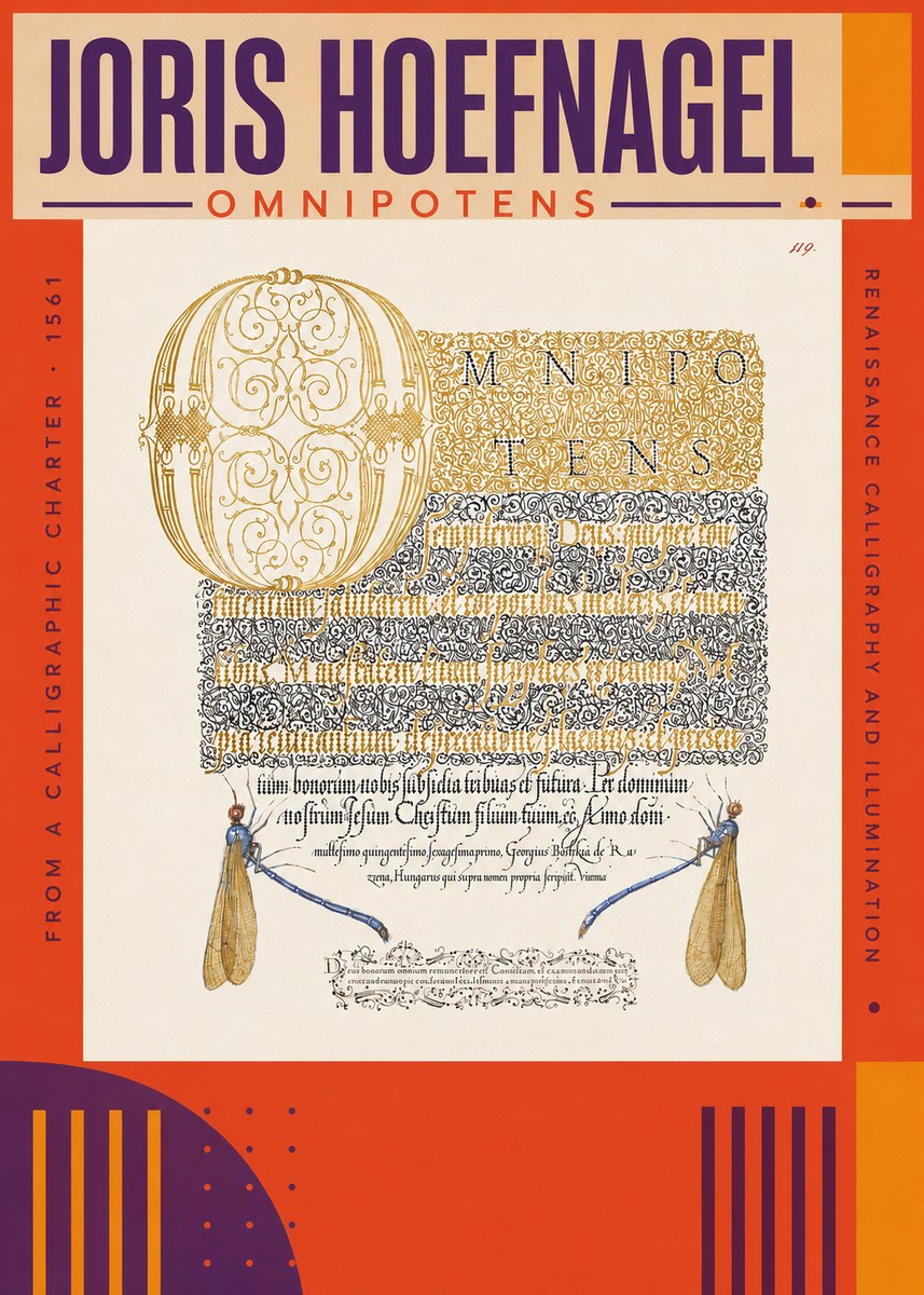 Joris Hoefnagel Omnipotens No3 - Plakát