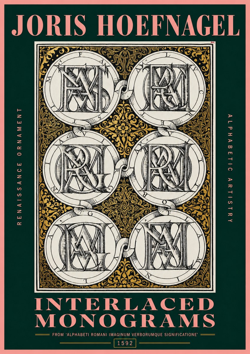 Joris Hoefnagel Interlaced Monograms No2 - Plakát