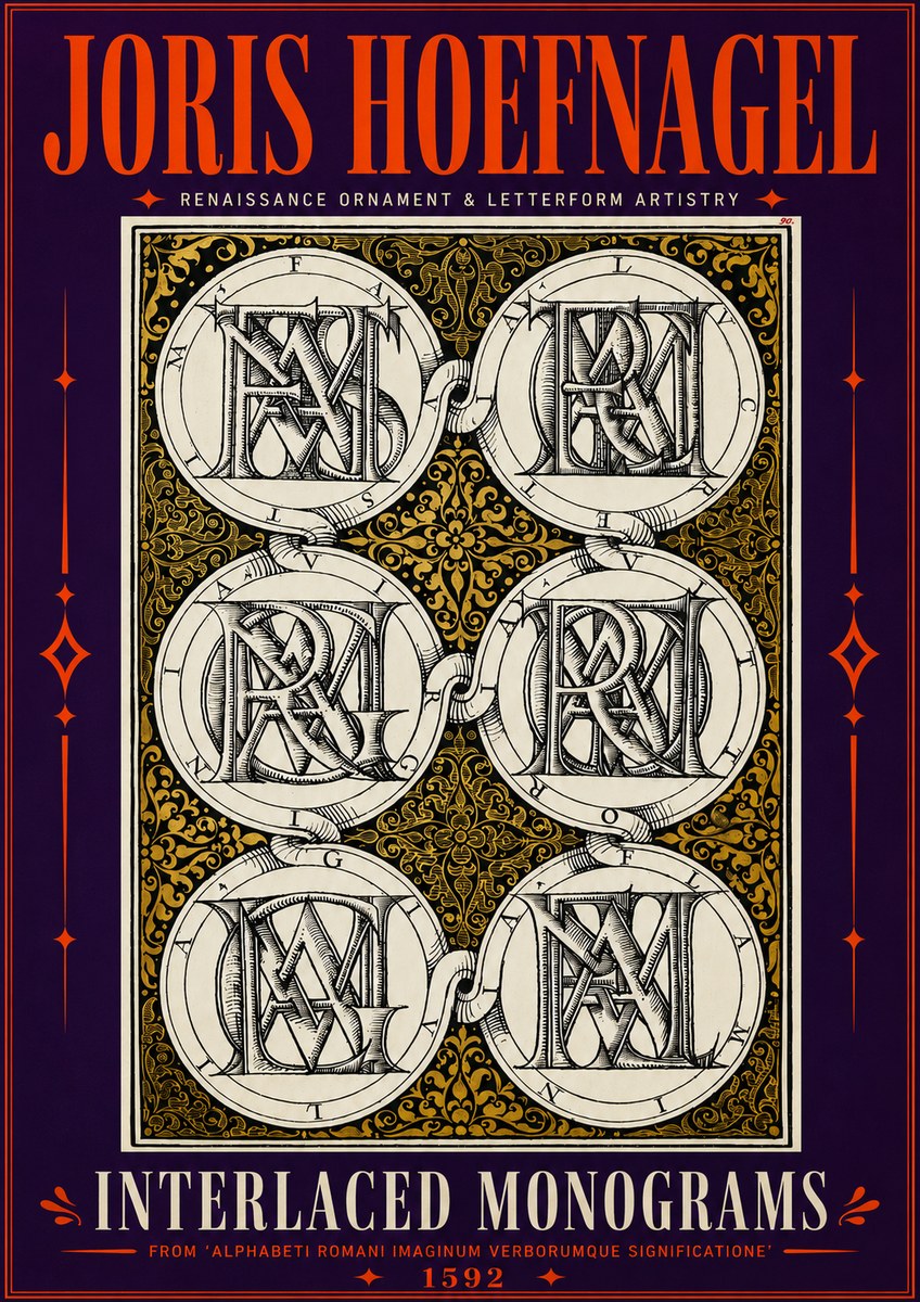 Joris Hoefnagel Interlaced Monograms No5 - Plakát