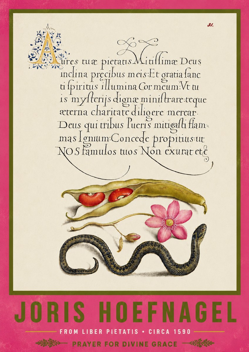 Joris Hoefnagel Prayer for Divine Grace No4 - Plakát