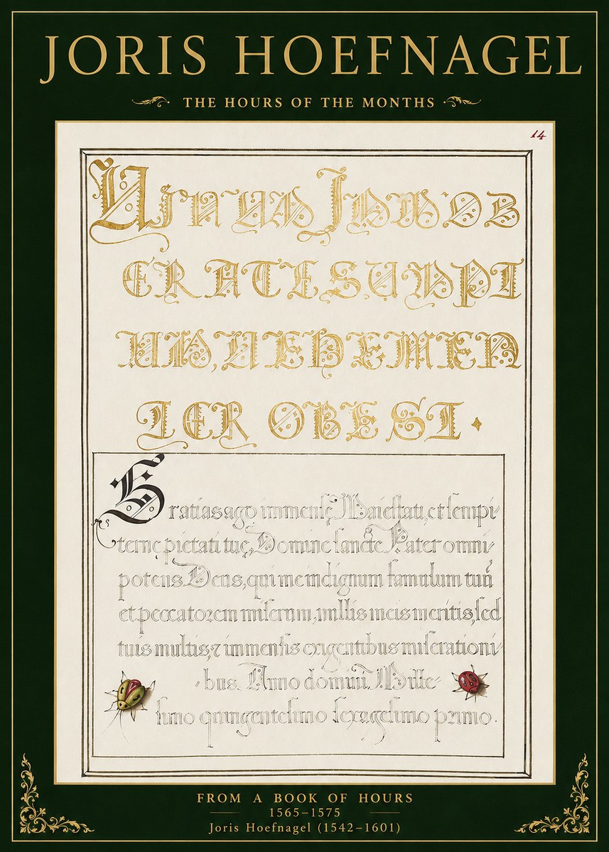Joris Hoefnagel Gratias Tibi Agimus No2 - Plakát