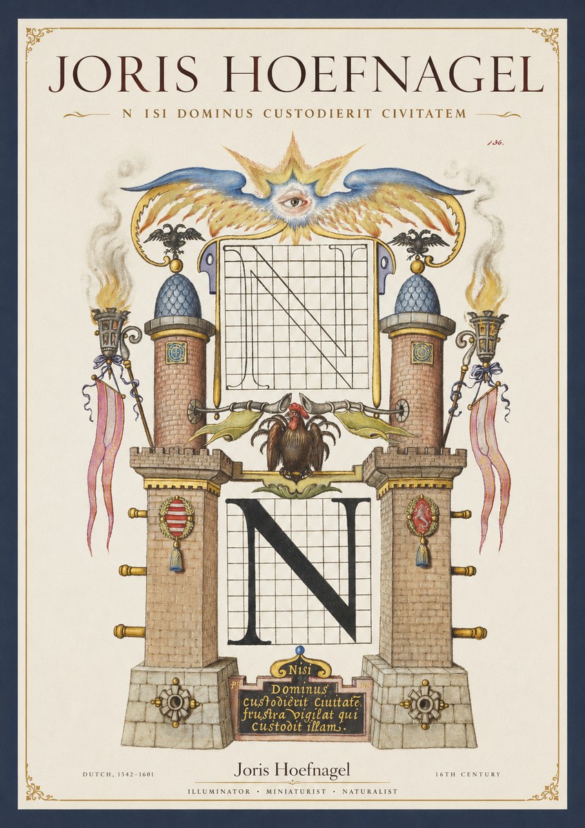Joris Hoefnagel The Letter N No2 - Plakát