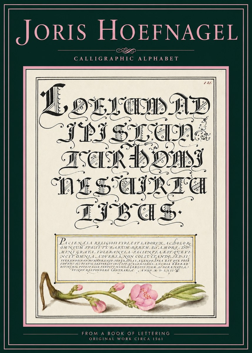 Joris Hoefnagel Calligraphic Alphabet from a Book of Lettering No2 - Plakát