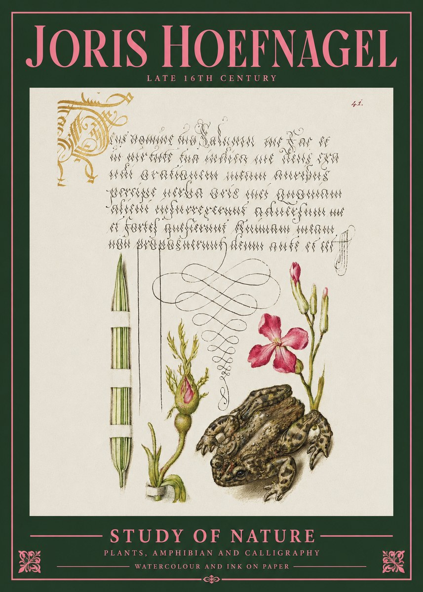 Joris Hoefnagel Study of Nature I No2 - Plakát