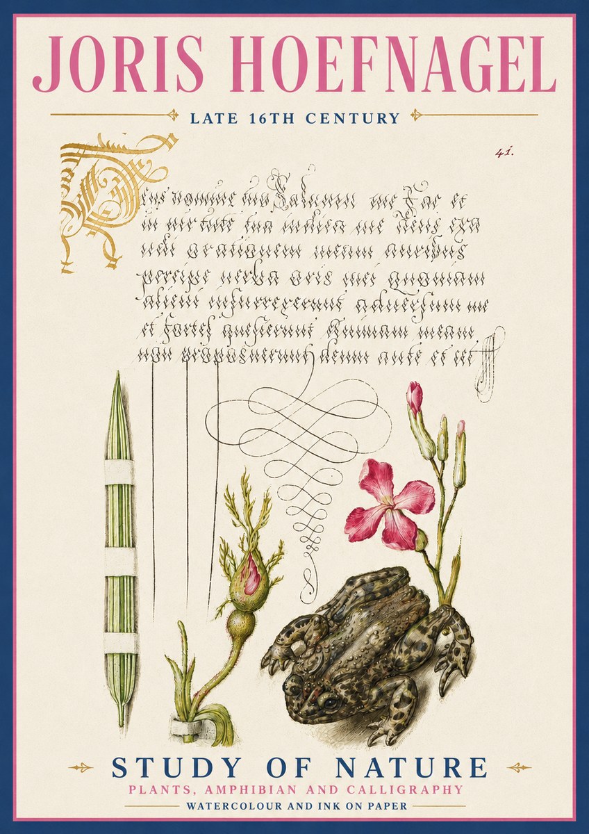 Joris Hoefnagel Study of Nature I No5 - Plakát