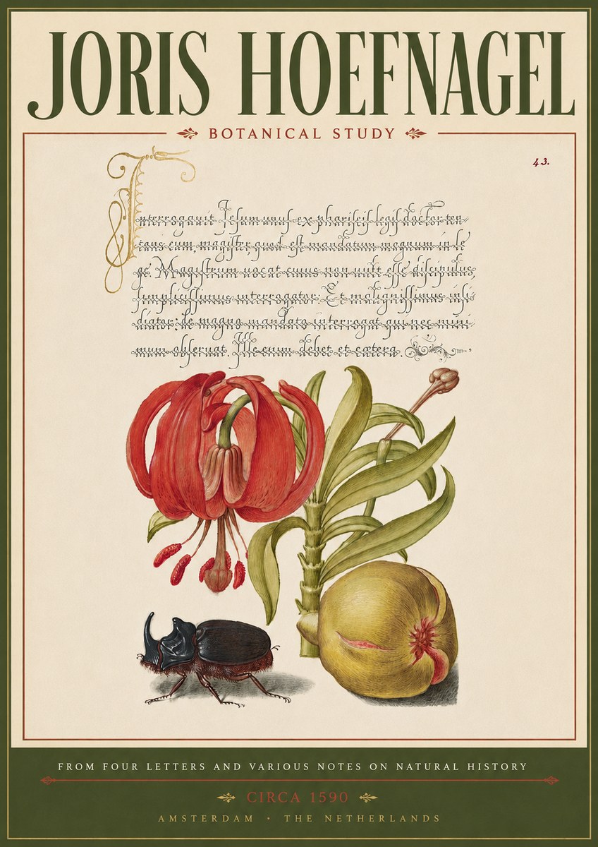 Joris Hoefnagel Botanical Study II No5 - Plakát