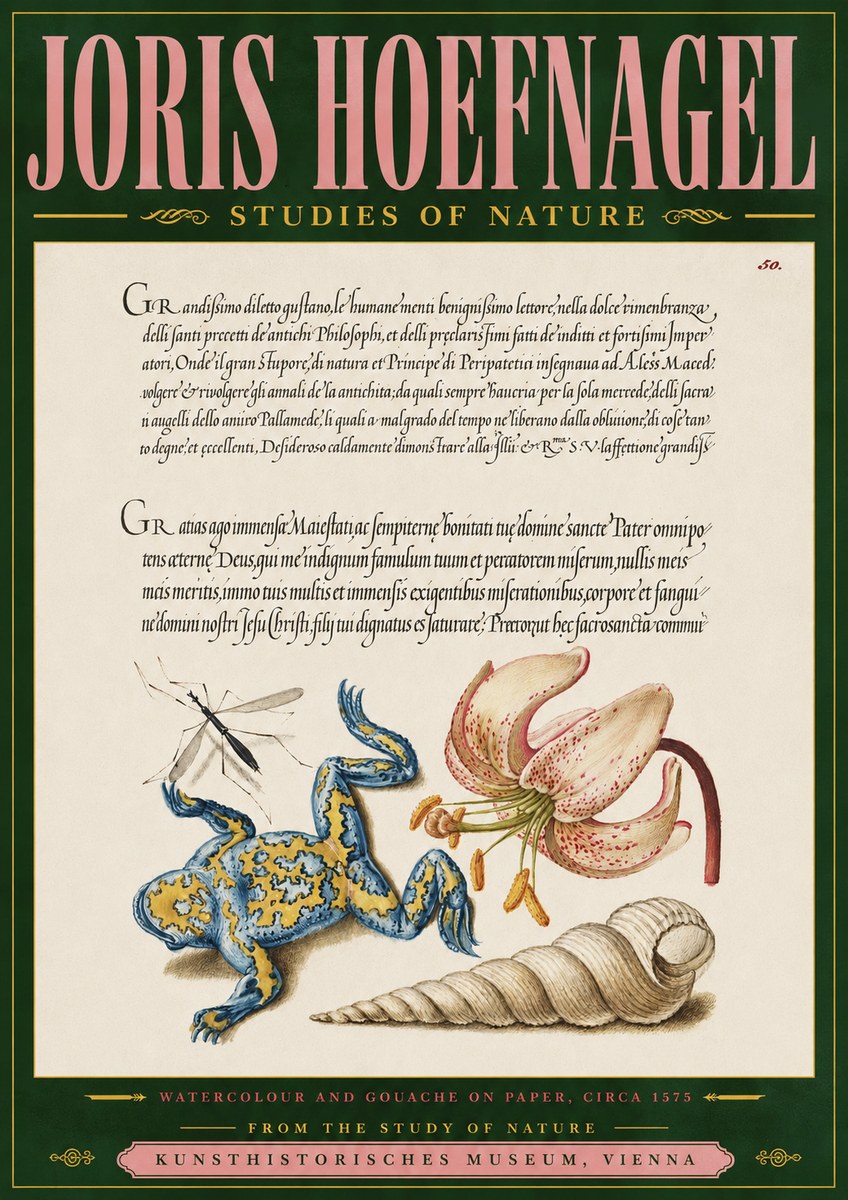 Joris Hoefnagel From the Study of Nature No4 - Plakát