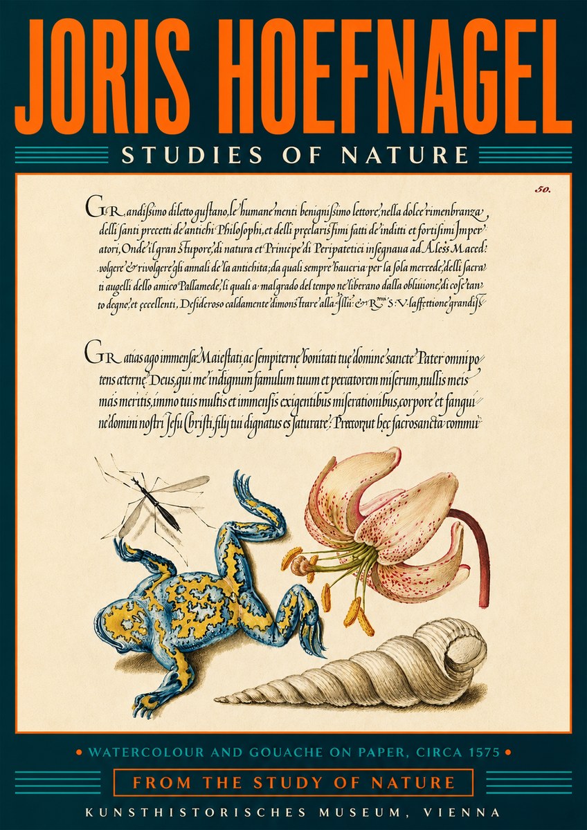 Joris Hoefnagel From the Study of Nature No5 - Plakát