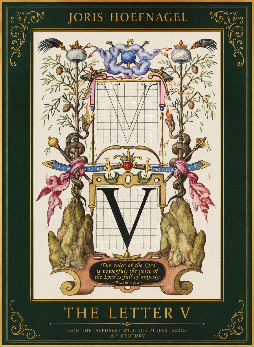 Joris Hoefnagel The Letter V No1 - Plakát