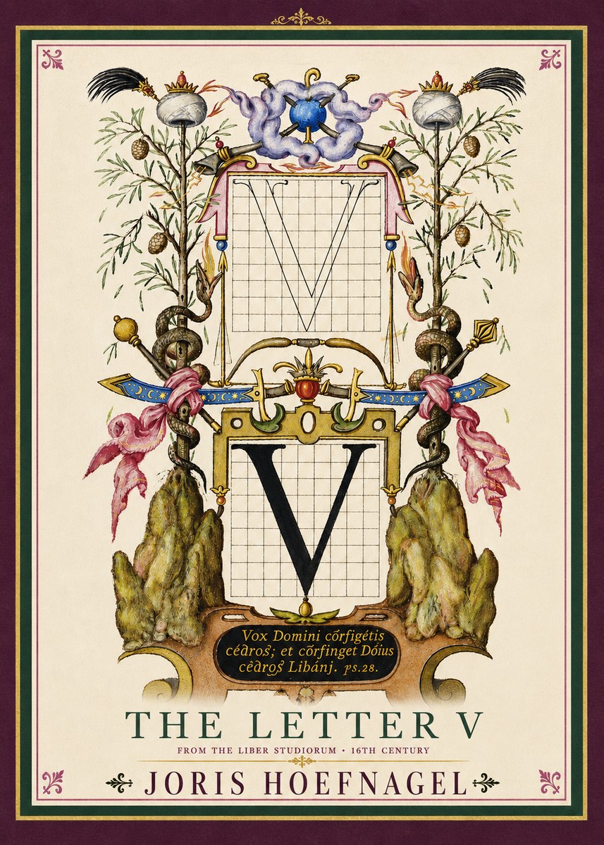 Joris Hoefnagel The Letter V No4 - Plakát