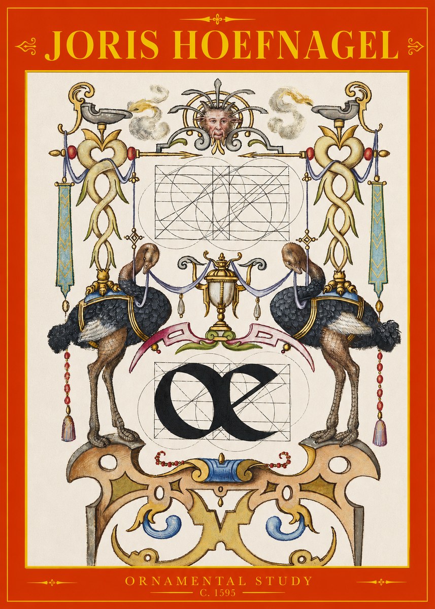 Joris Hoefnagel Ornamental Study I No2 - Plakát