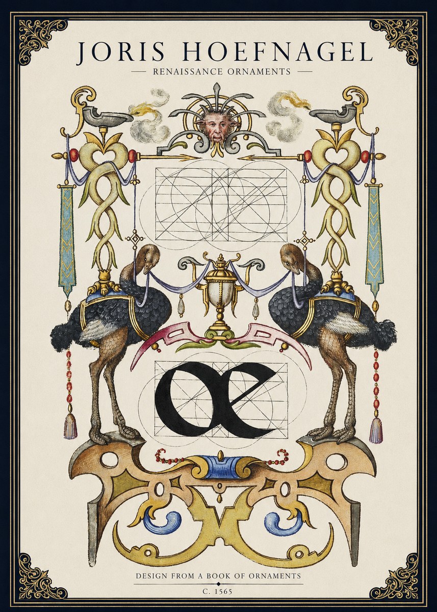 Joris Hoefnagel Ornamental Study I No3 - Plakát
