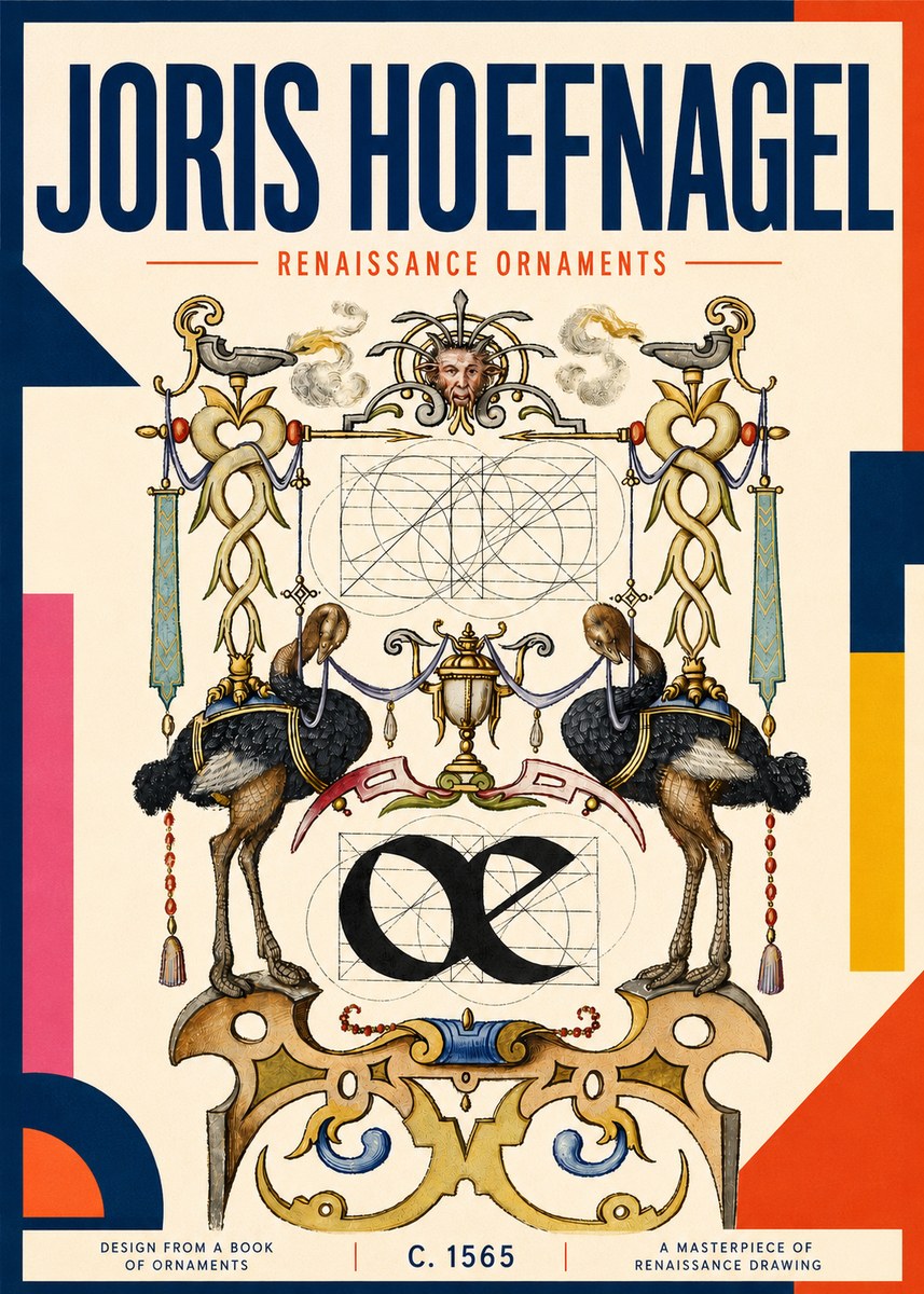 Joris Hoefnagel Ornamental Study I No6 - Plakát