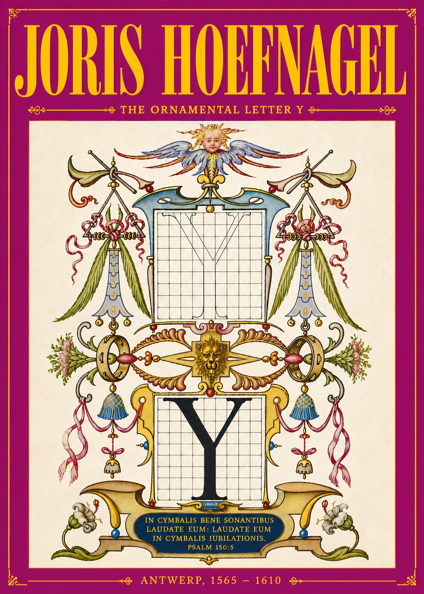 Joris Hoefnagel The Ornamental Letter Y No5 - Plakát