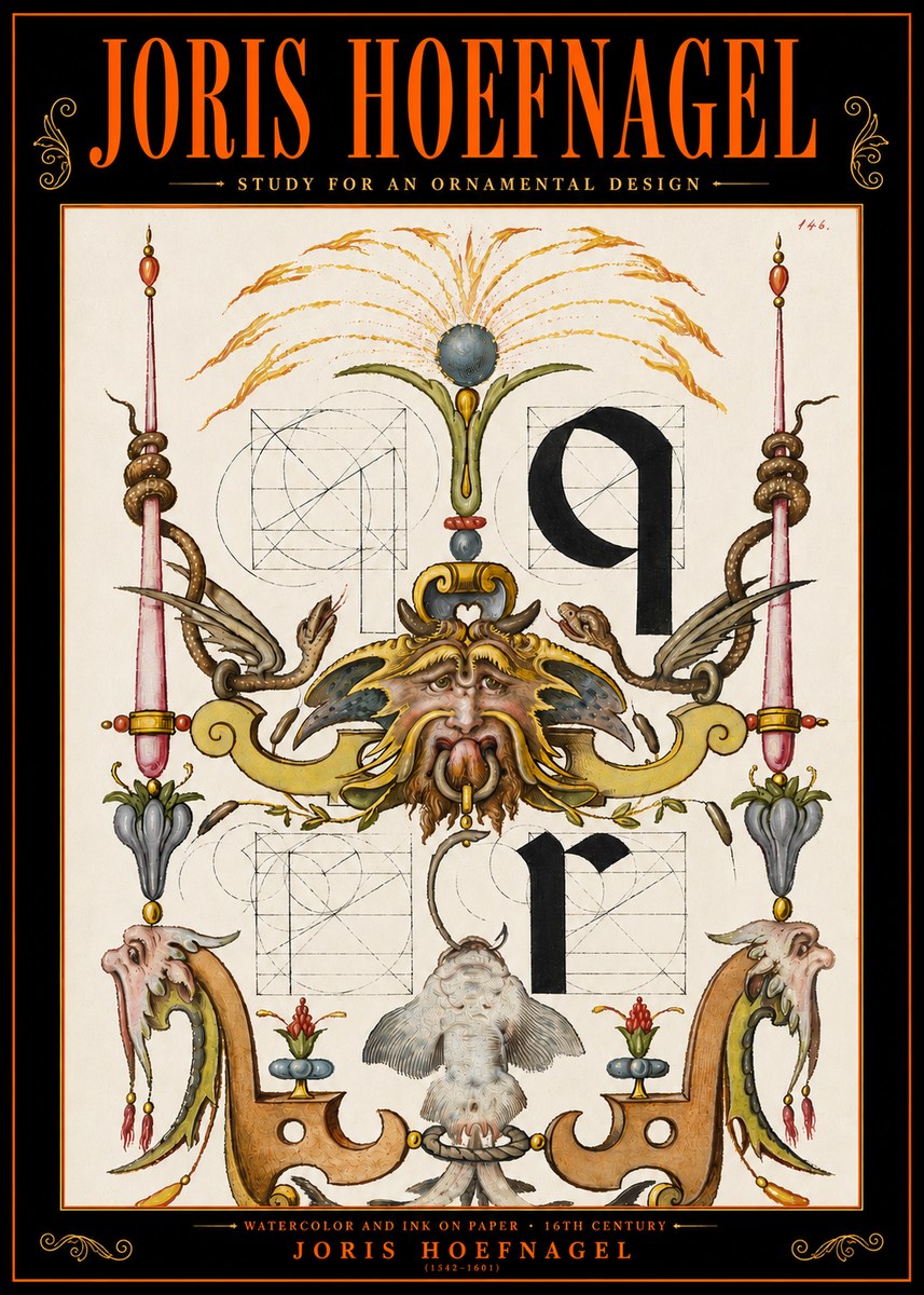 Joris Hoefnagel Ornamental Design I No5 - Plakát