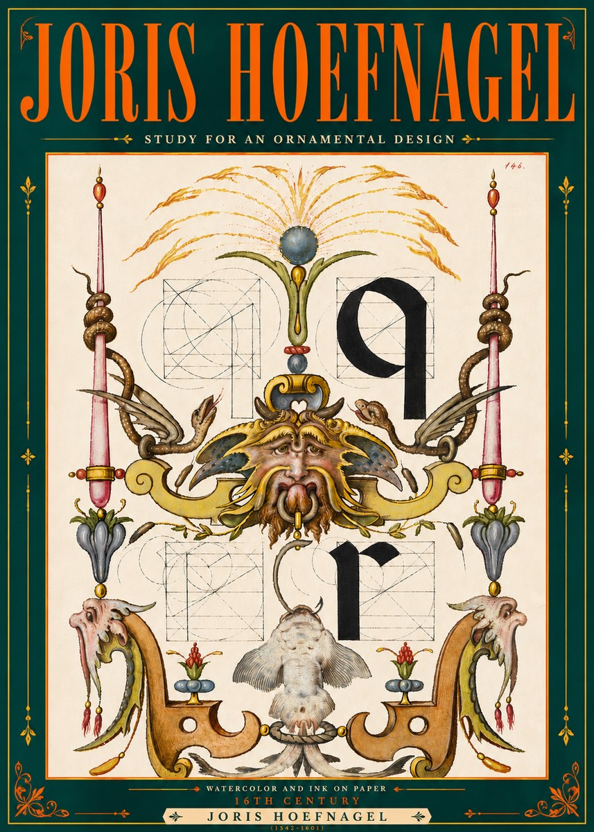 Joris Hoefnagel Ornamental Design I No6 - Plakát
