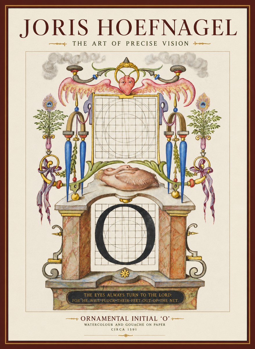Joris Hoefnagel Ornamental Initial 'O' No1 - Plakát