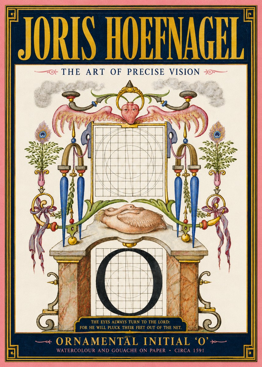 Joris Hoefnagel Ornamental Initial 'O' No2 - Plakát