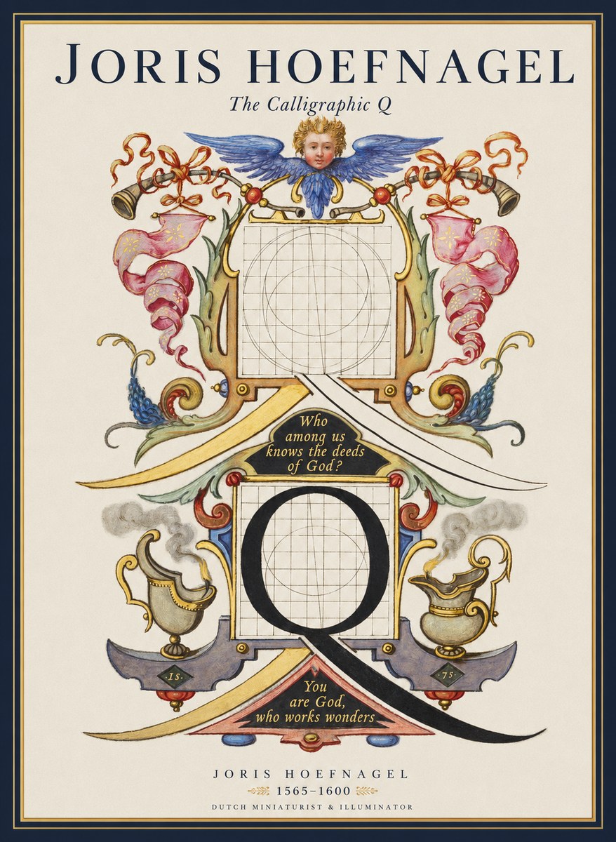 Joris Hoefnagel The Calligraphic Q No1 - Plakát
