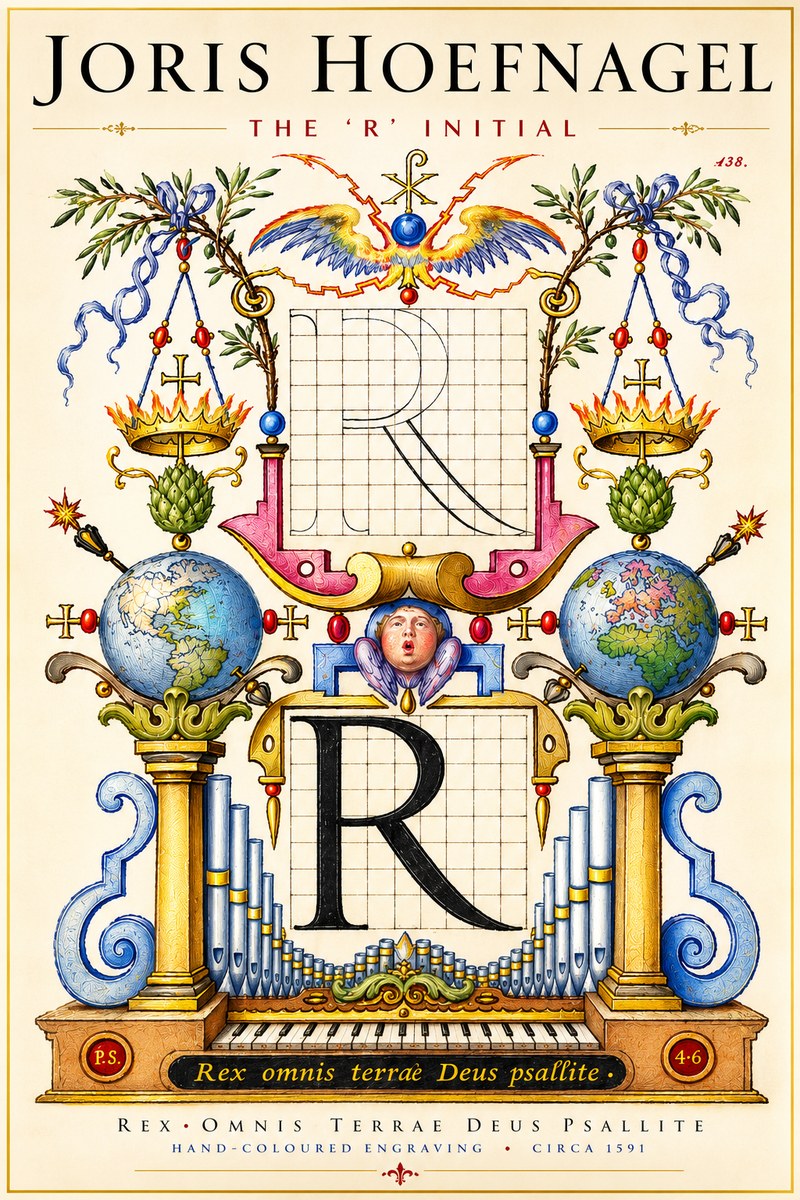 Joris Hoefnagel The 'R' Initial No4 - Plakát