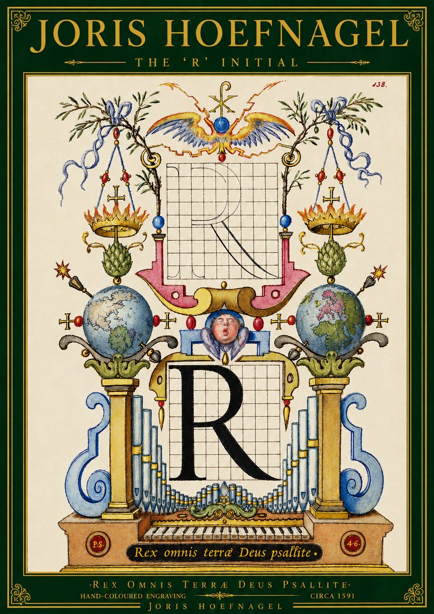 Joris Hoefnagel The 'R' Initial No5 - Plakát