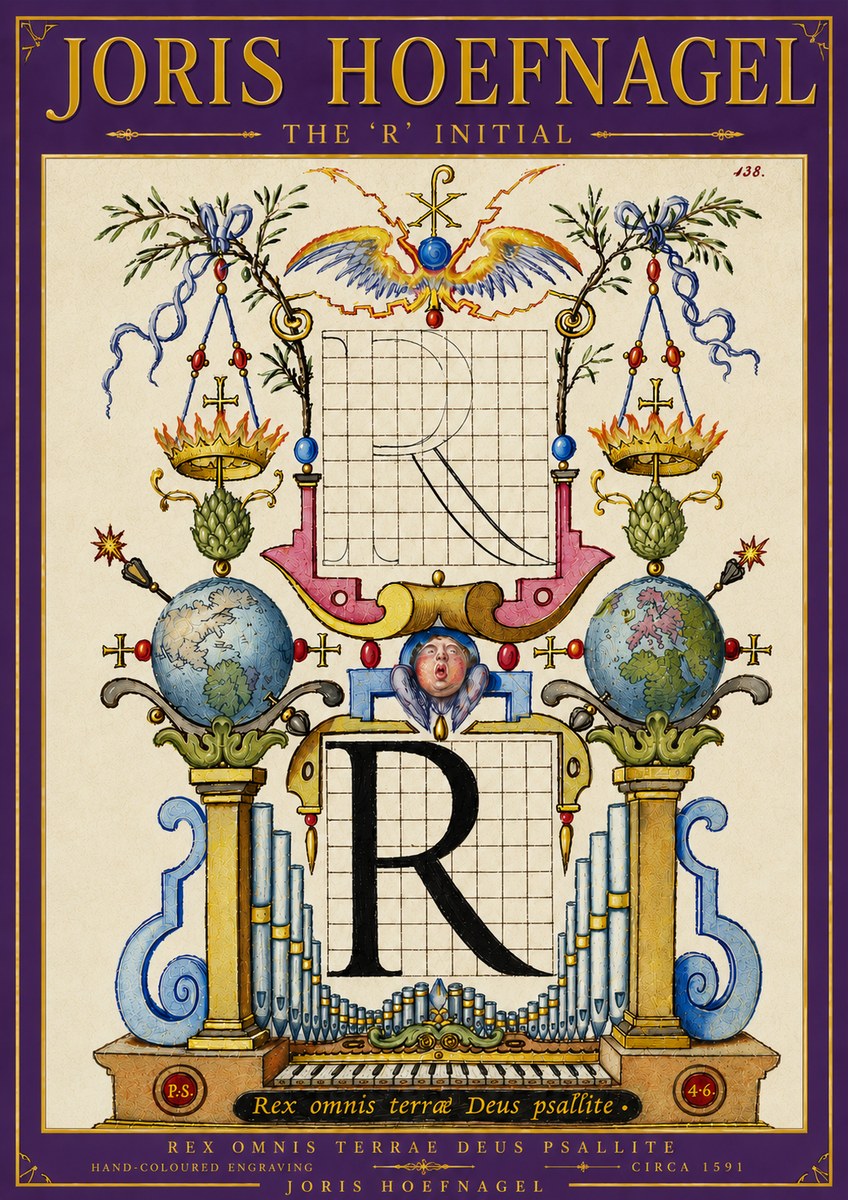 Joris Hoefnagel The 'R' Initial No6 - Plakát