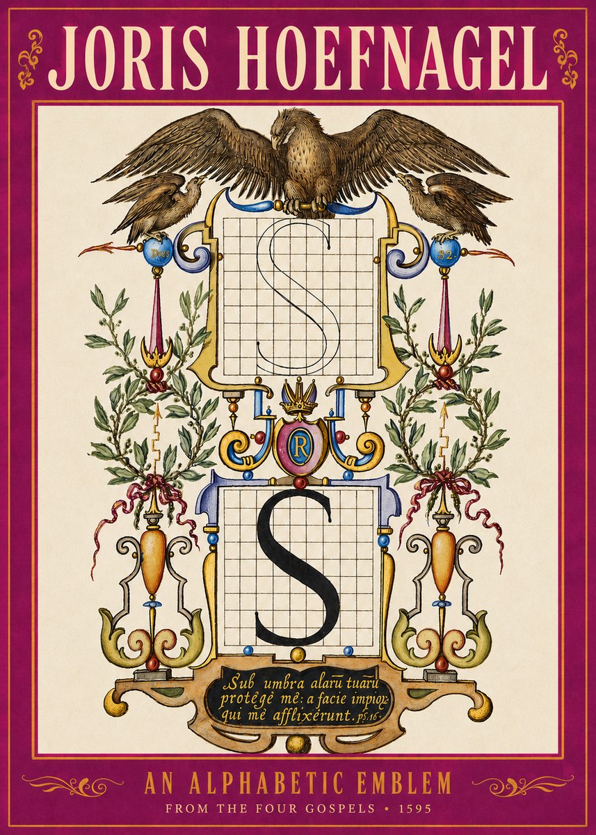 Joris Hoefnagel An Alphabetic Emblem from the Four Gospels No5 - Plakát