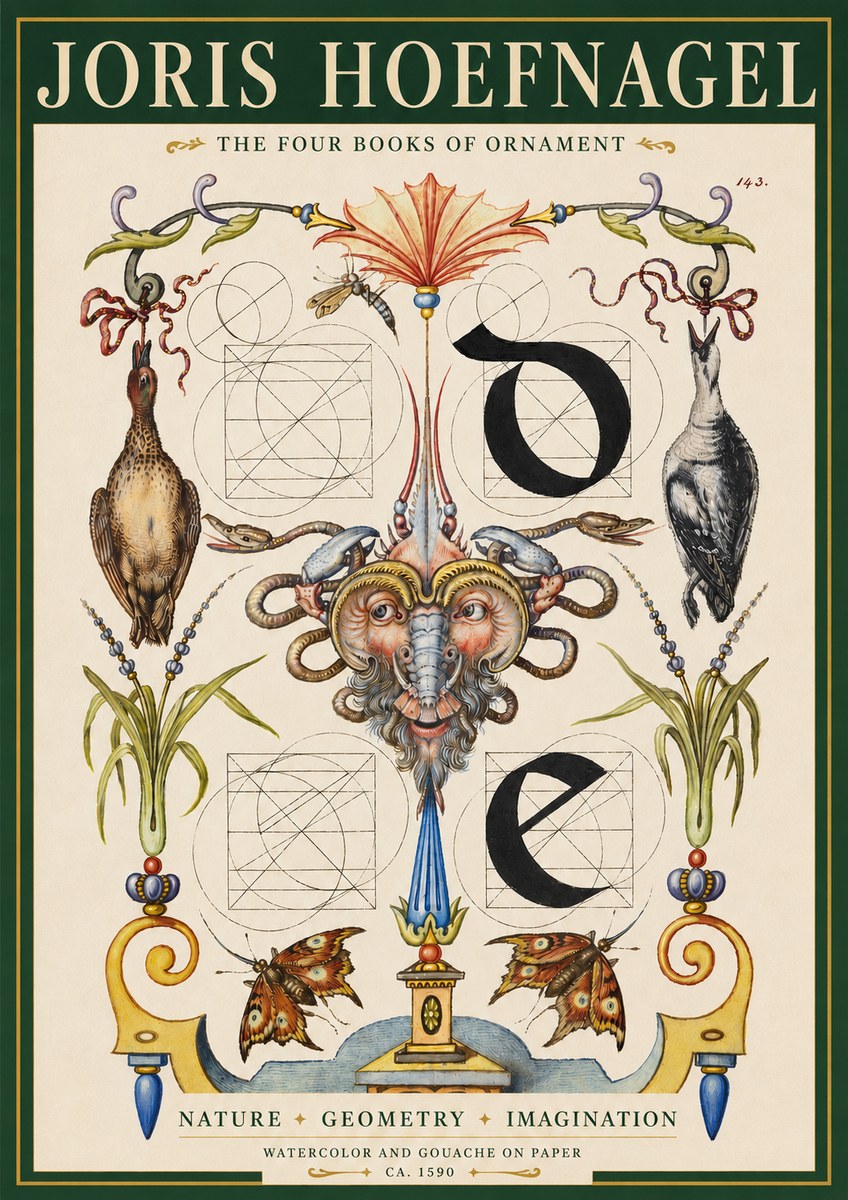 Joris Hoefnagel Ornamental Composition No3 - Plakát