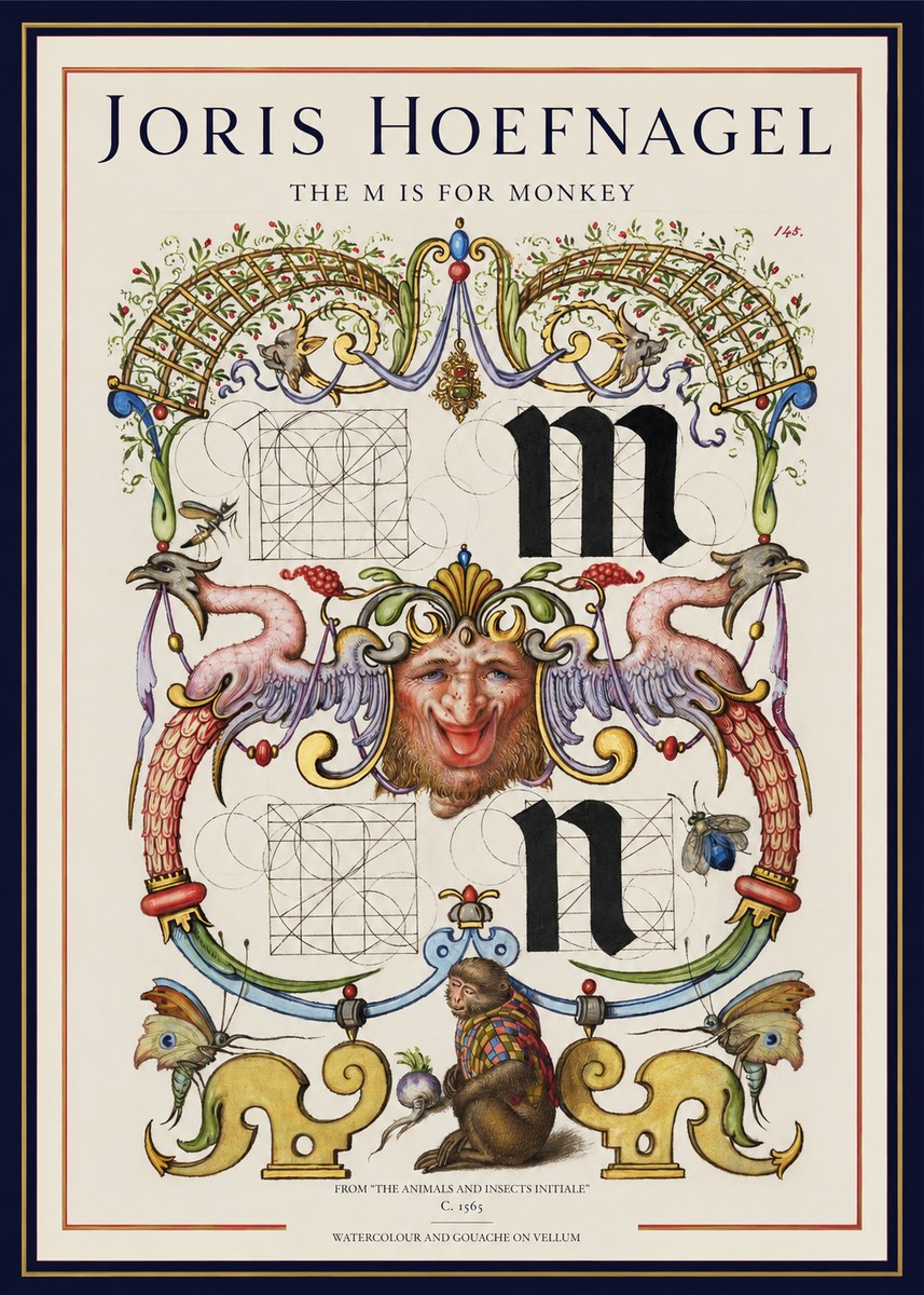 Joris Hoefnagel Grotesques and Ornaments No2 - Plakát