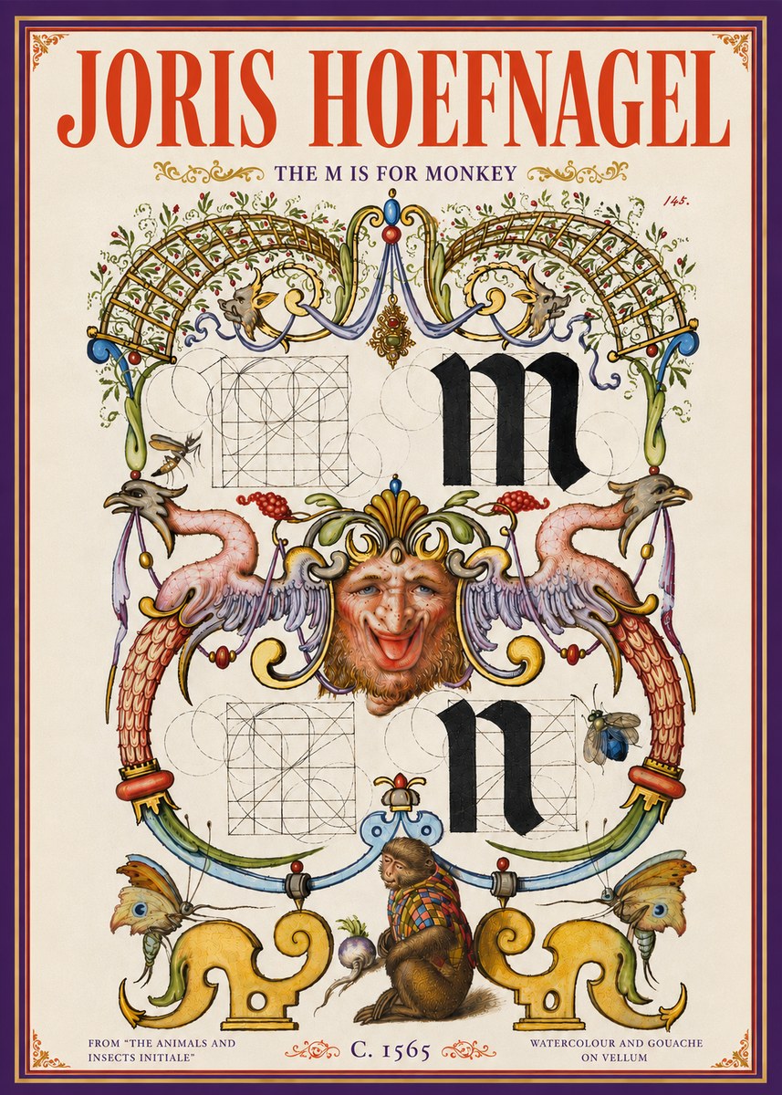 Joris Hoefnagel Grotesques and Ornaments No6 - Plakát